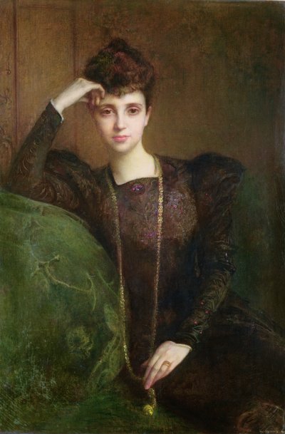 Porträt einer jungen Frau von Pascal Adolphe Jean Dagnan Bouveret